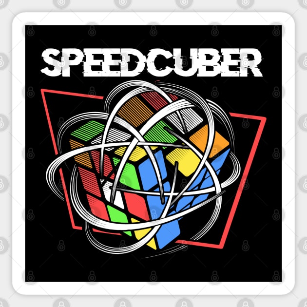 SPEEDCUBER - Rubik's Cube Inspired Design Sticker by Cool Cube Merch